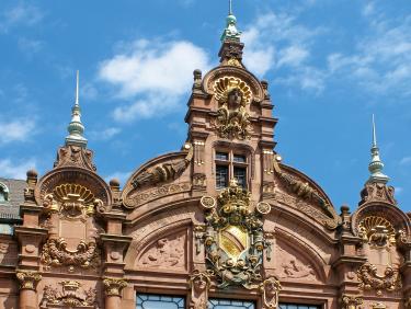 Giebel Südfassade, Universitätsbibliothek Heidelberg, Hauptstelle Altstadt